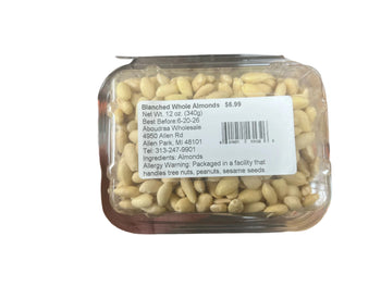 Blanched Whole Almonds Box (12 oz) - Papaya Express